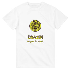 Dragon • Higher Ground — white unisex t-shirt