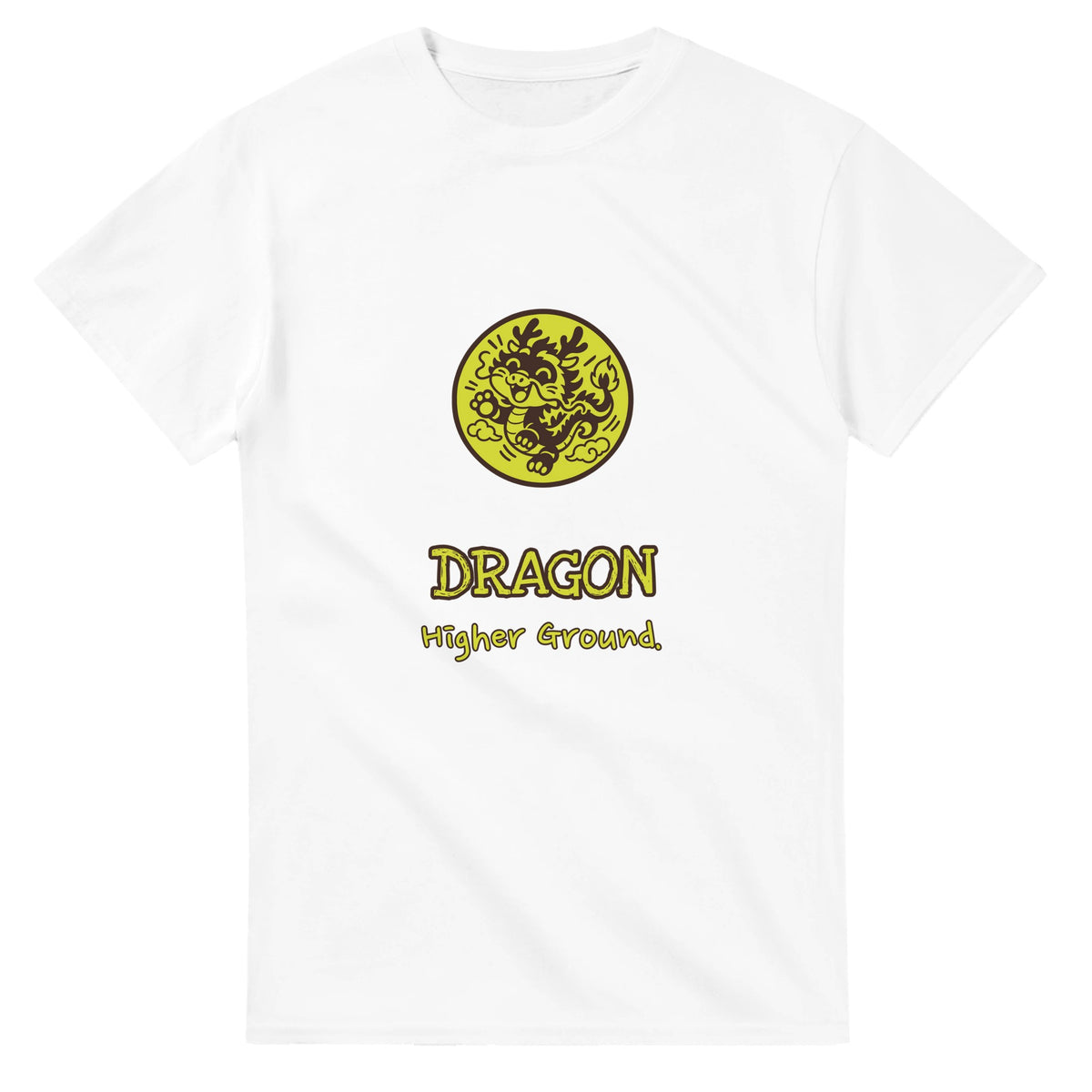 Dragon • Higher Ground — white unisex t-shirt