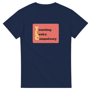 Touching Looks Compulsory — navy unisex t-shirt