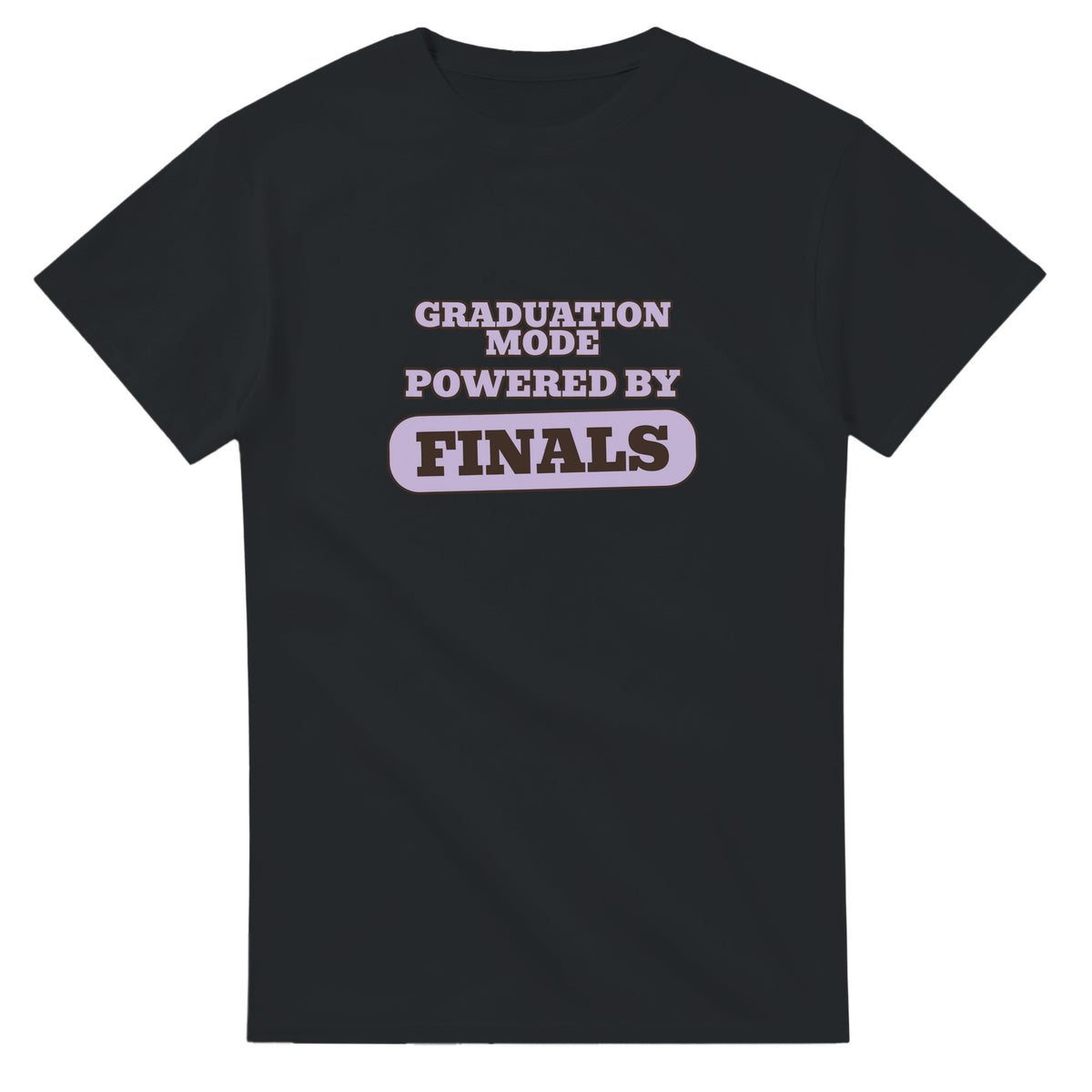 Graduation Mode Powered By Finals — black unisex t-shirt