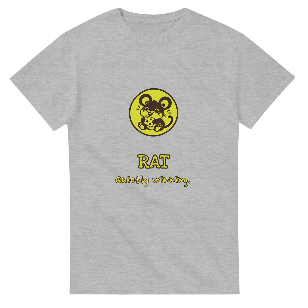 Rat • Quietly Winning — ash unisex t-shirt