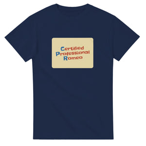 Certified Professional Romeo — navy unisex t-shirt