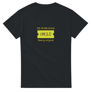 Uncle • Est. In The 2000s • Family Original — black unisex t-shirt