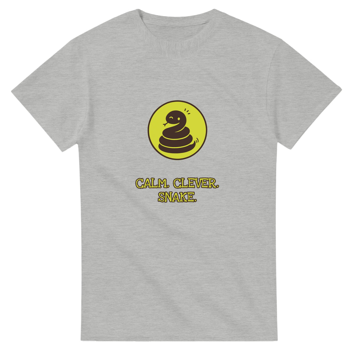 Calm. Clever. Snake — ash unisex t-shirt