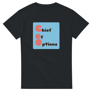 Chief of Options — black unisex t-shirt