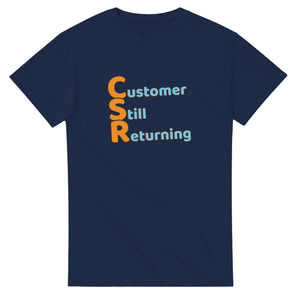 Customer Still Returning — navy unisex t-shirt
