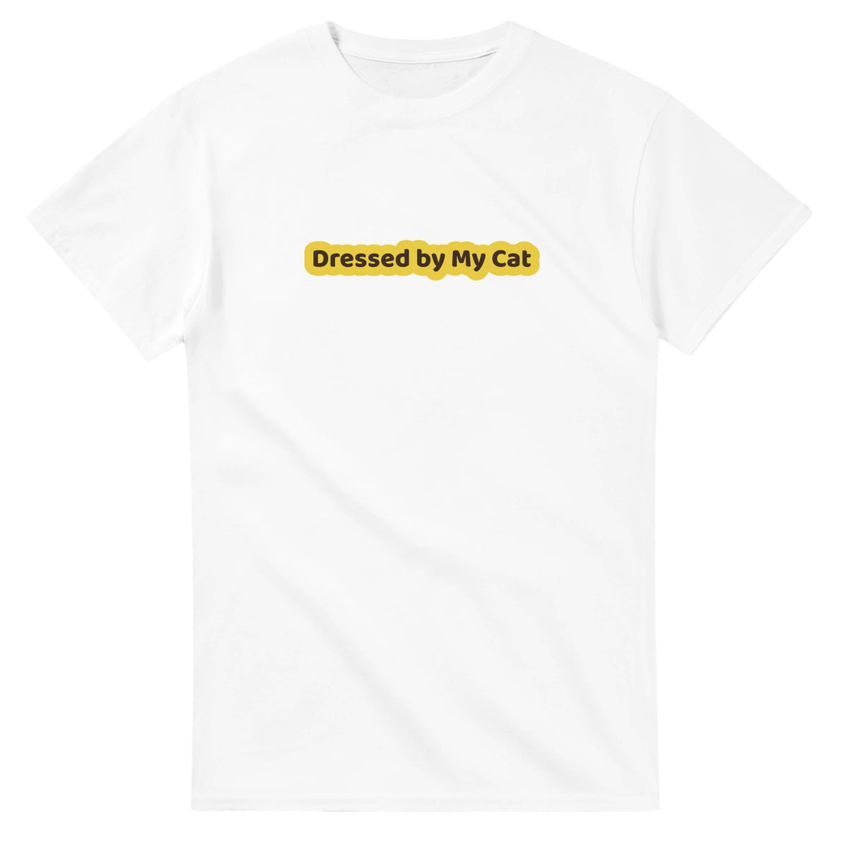 Dressed By My Cat — white unisex t-shirt