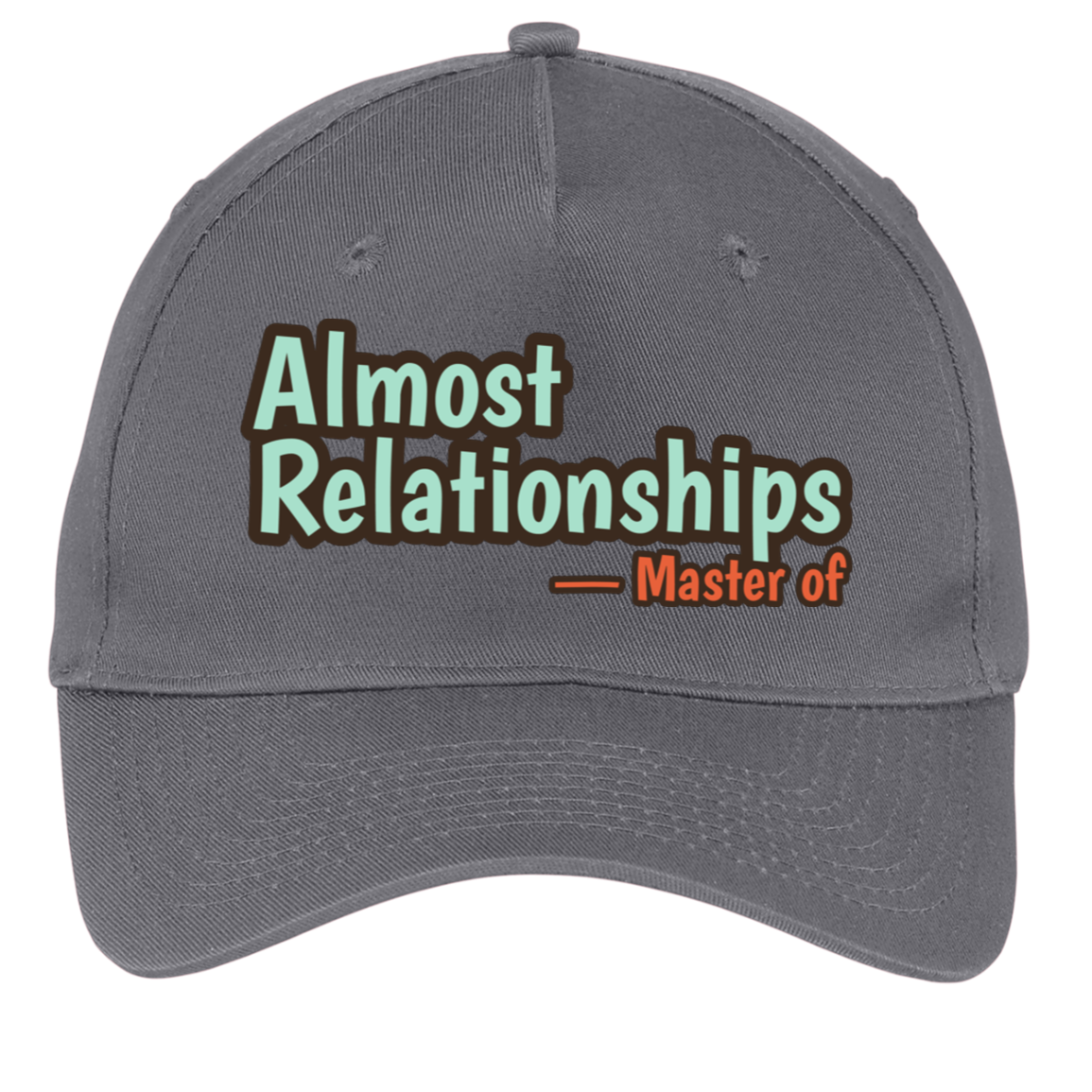 charcoal adjustable cotton twill cap