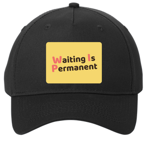 black adjustable cotton twill cap