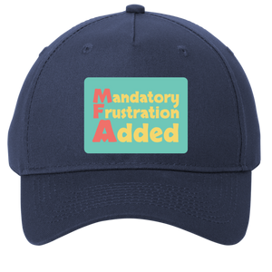 navy adjustable cotton twill cap
