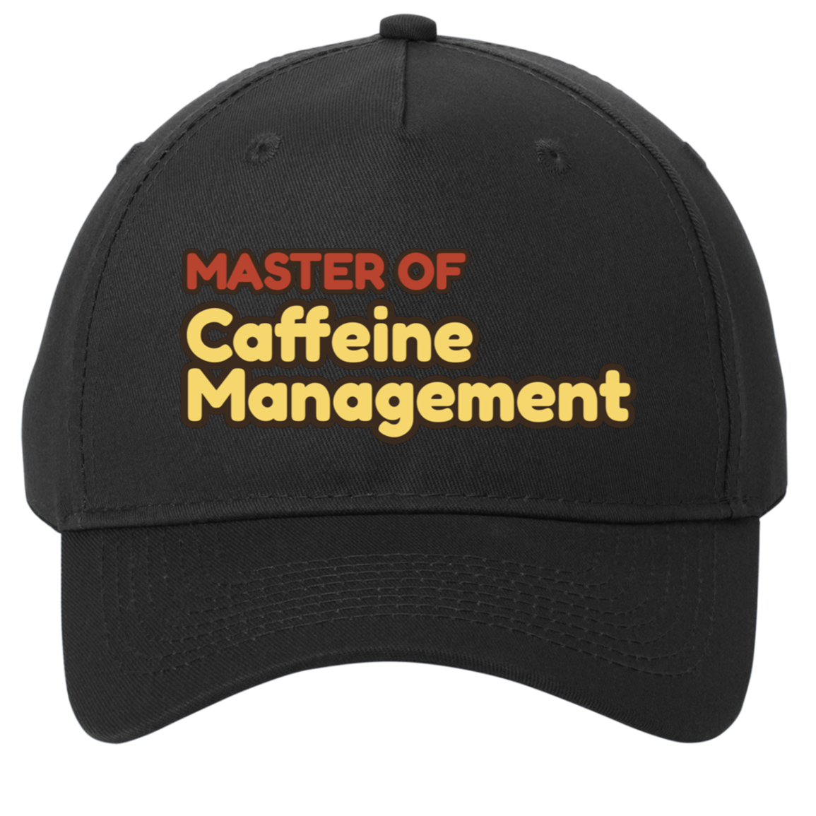 black adjustable cotton twill cap