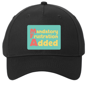 black adjustable cotton twill cap