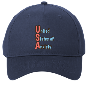 navy adjustable cotton twill cap