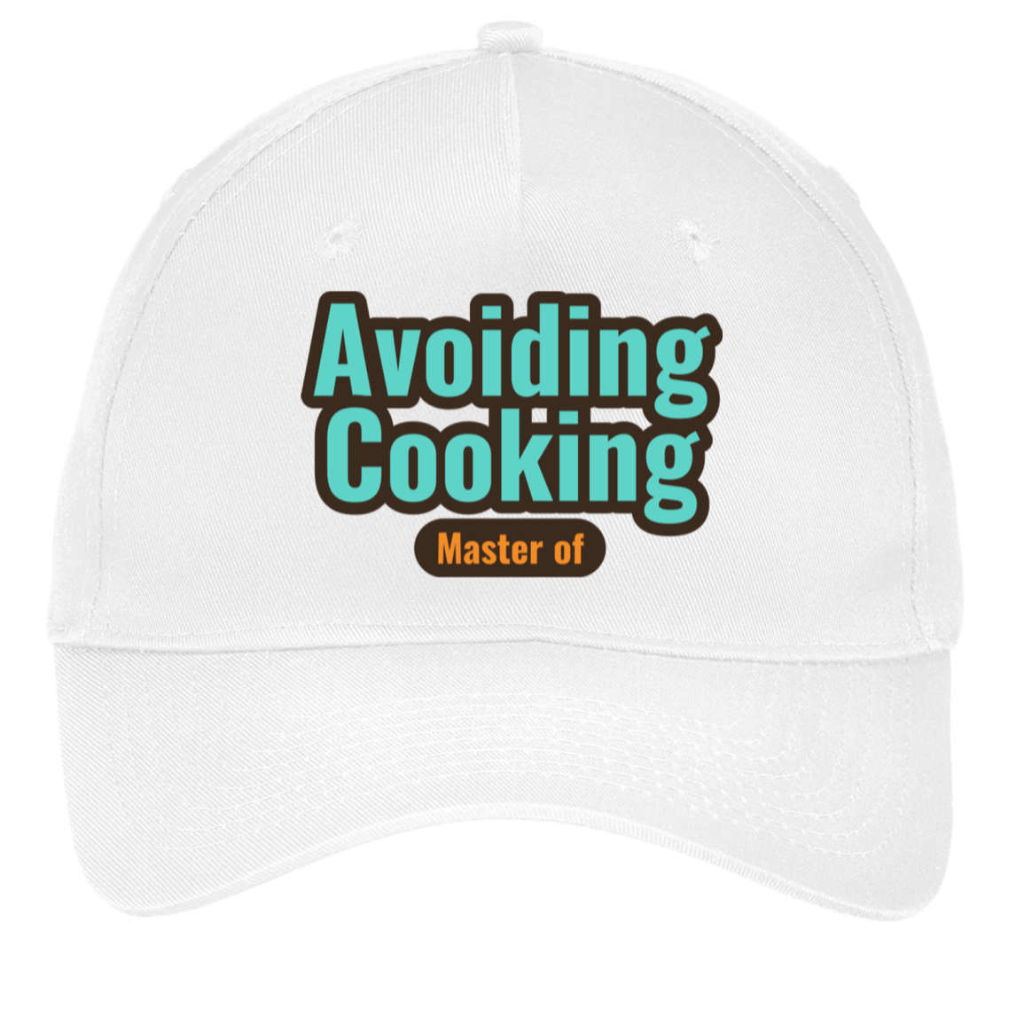 white adjustable cotton twill cap