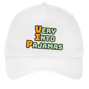 white adjustable cotton twill cap