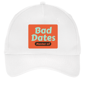 white adjustable cotton twill cap