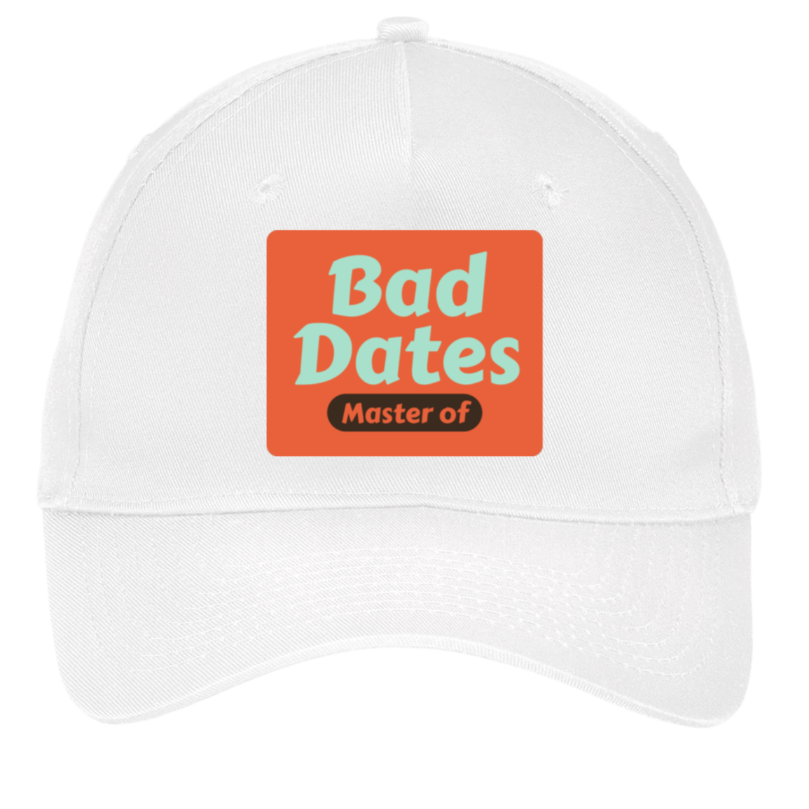 white adjustable cotton twill cap