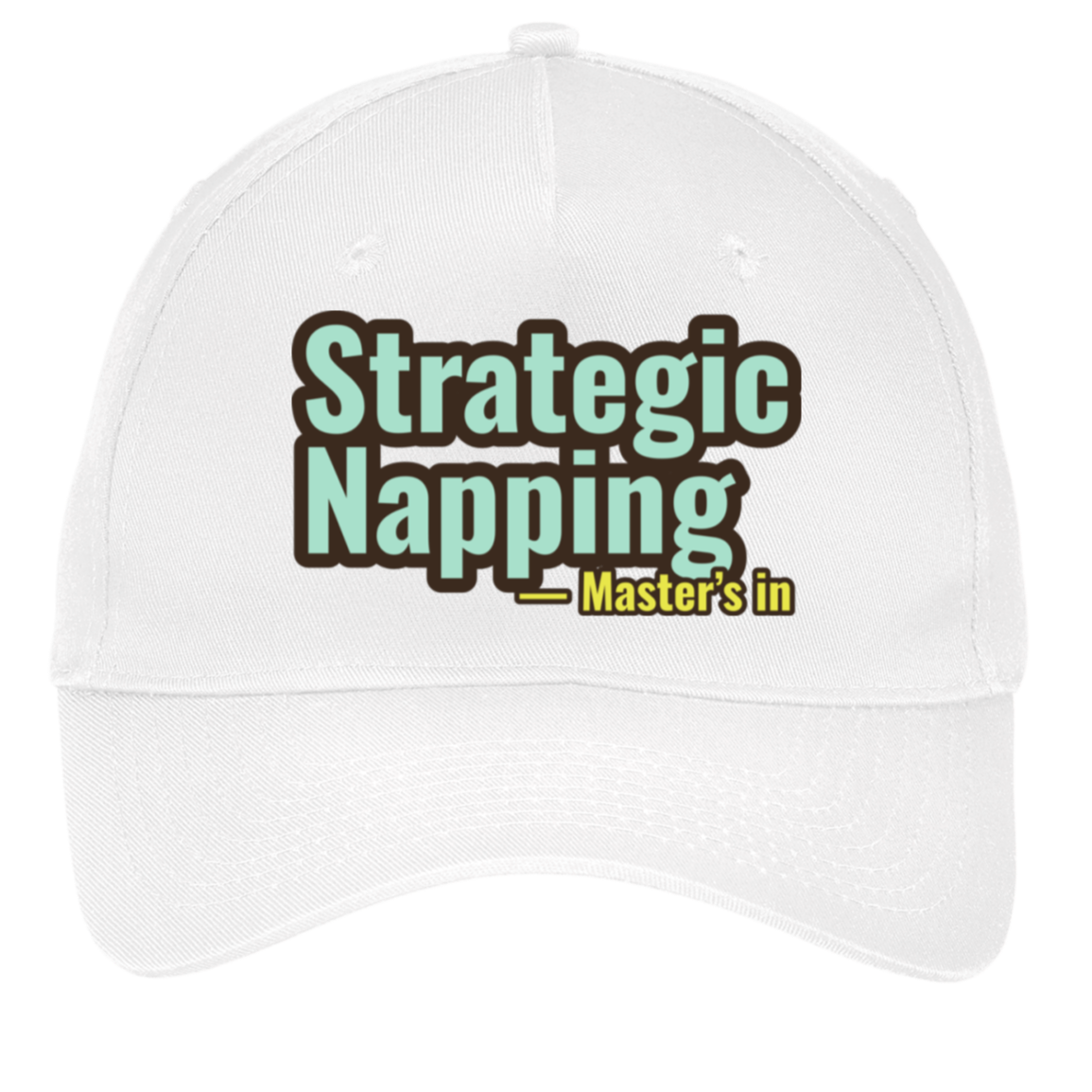 white adjustable cotton twill cap