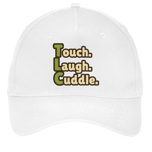 white adjustable cotton twill cap