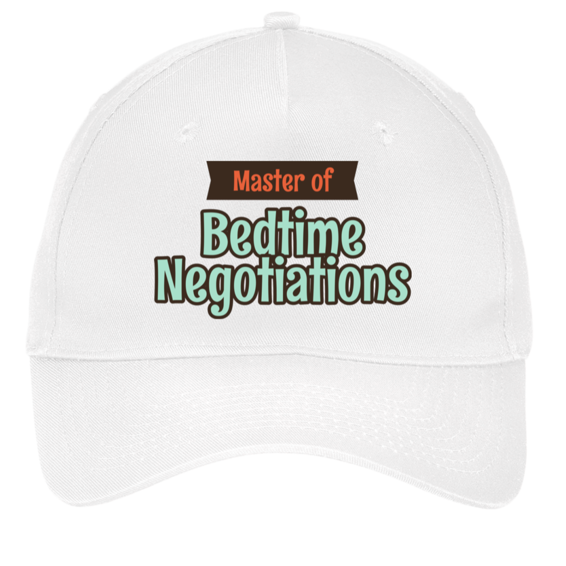 white adjustable cotton twill cap