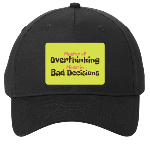 black adjustable cotton twill cap
