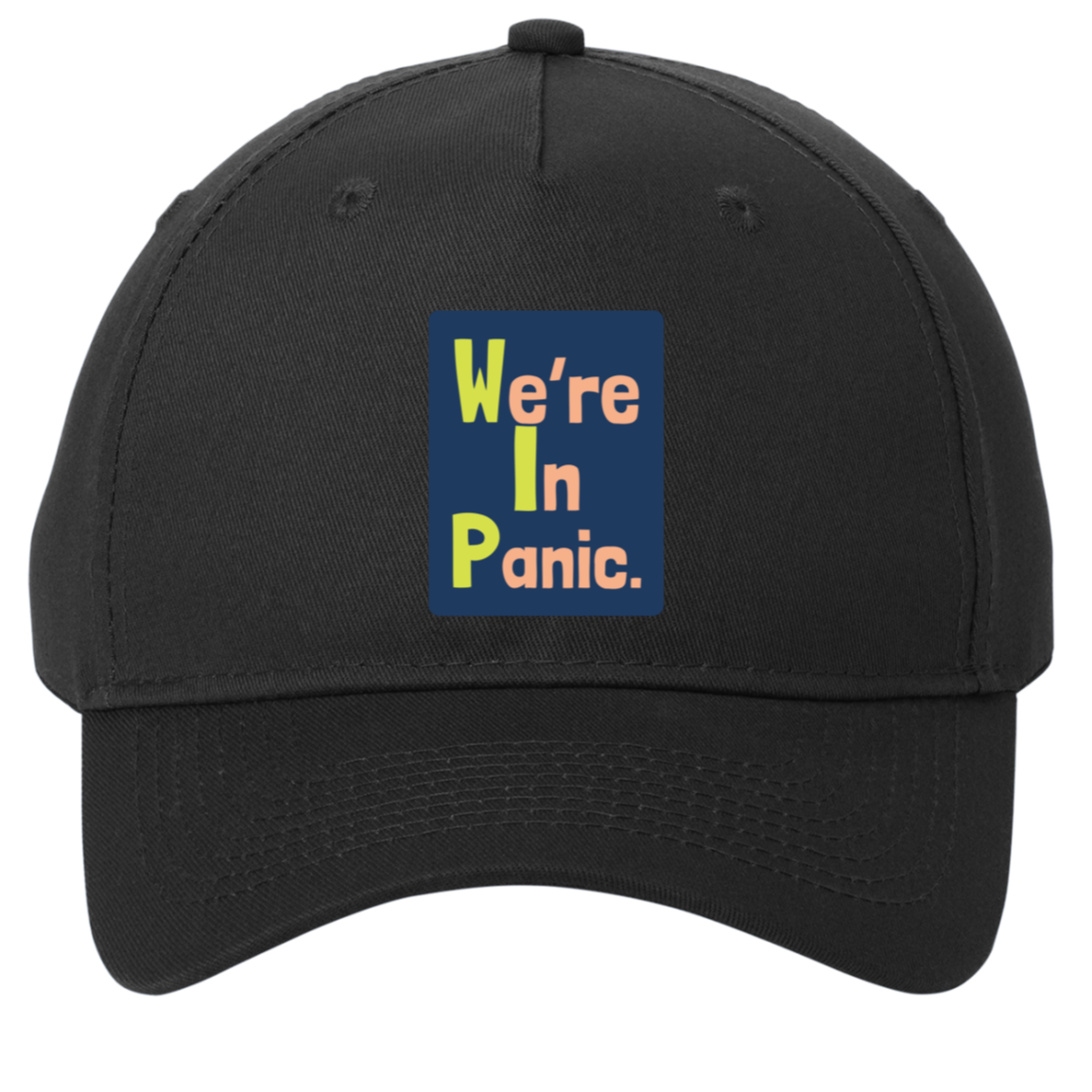 black adjustable cotton twill cap
