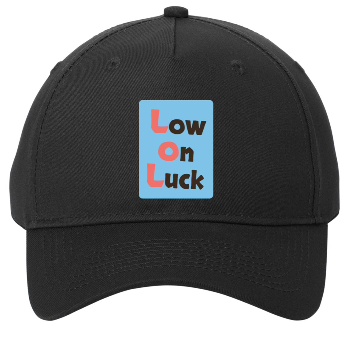 black adjustable cotton twill cap