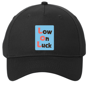 black adjustable cotton twill cap