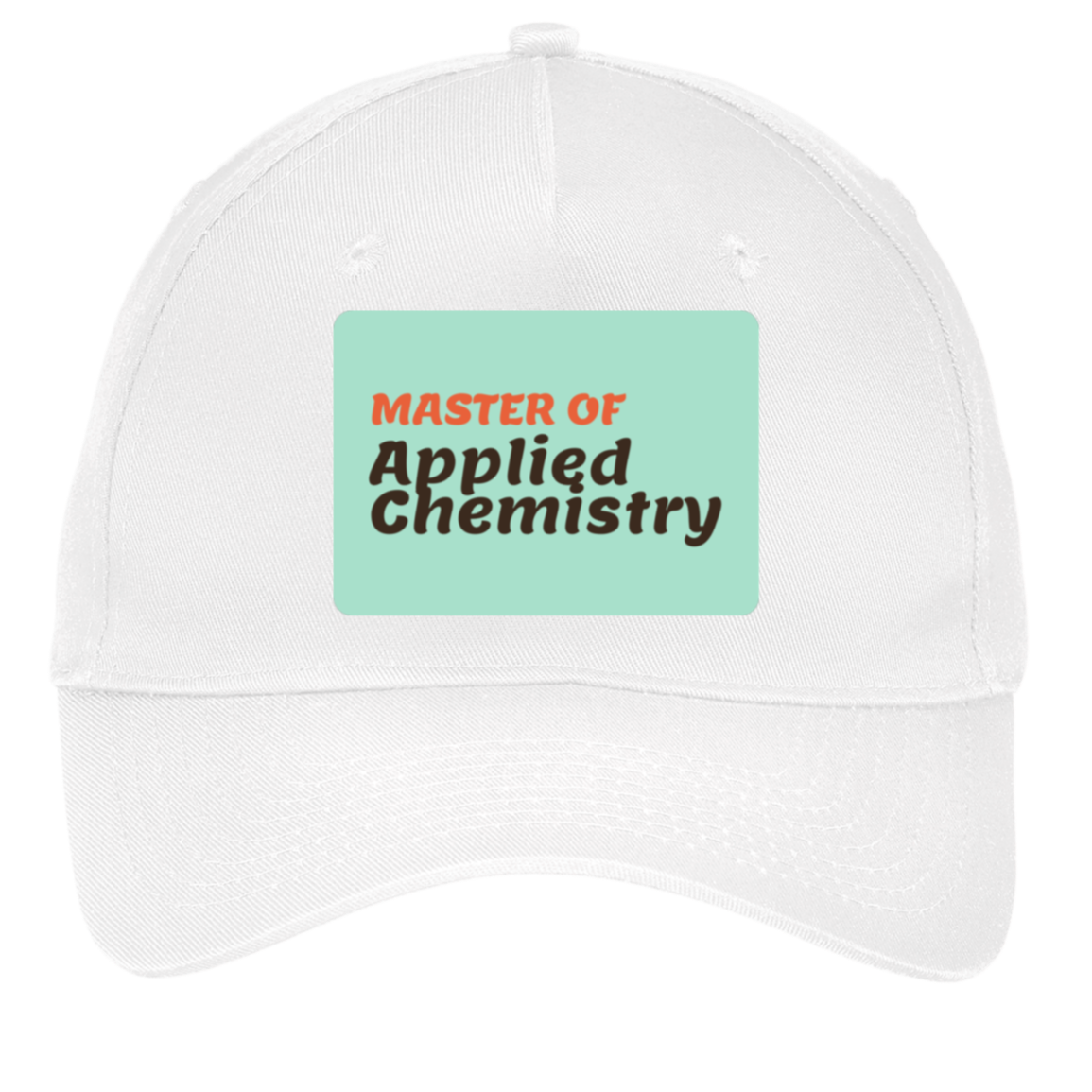 white adjustable cotton twill cap