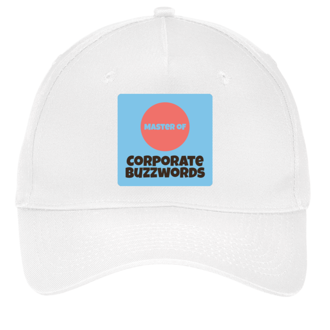 white adjustable cotton twill cap