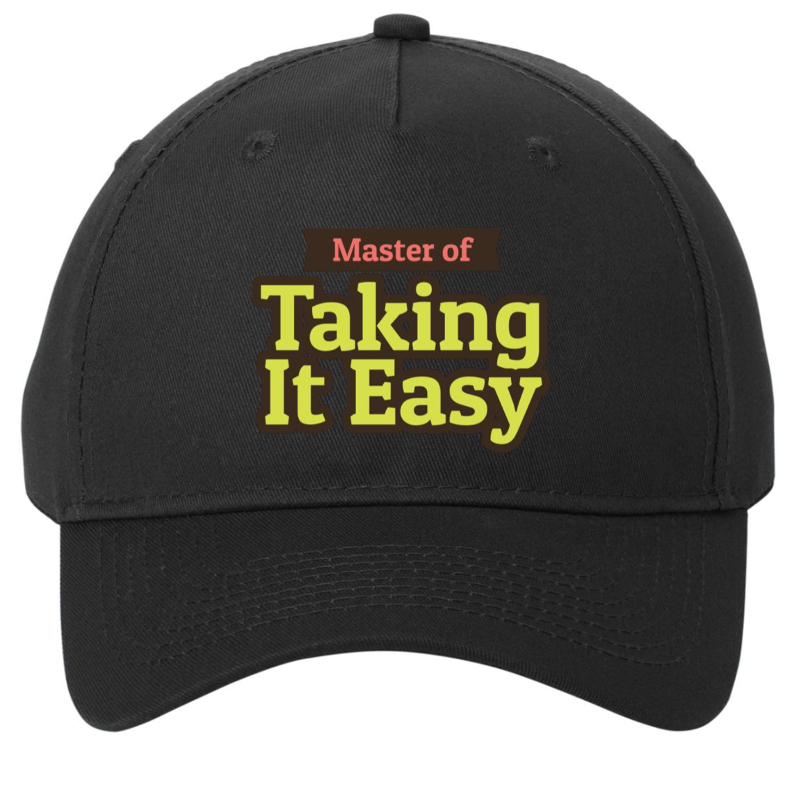 black adjustable cotton twill cap
