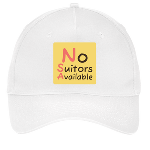 white adjustable cotton twill cap