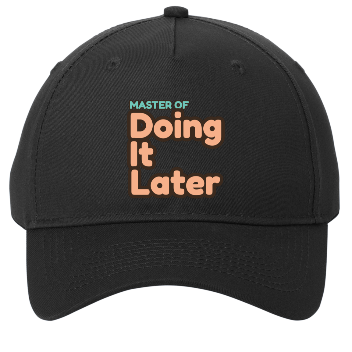 black adjustable cotton twill cap