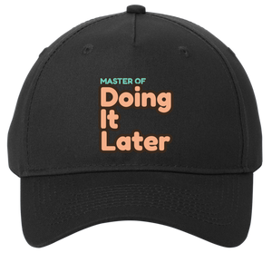 black adjustable cotton twill cap