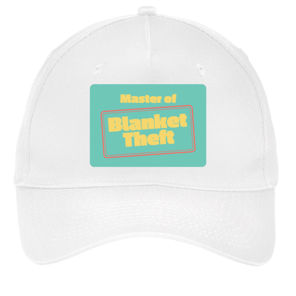 white adjustable cotton twill cap