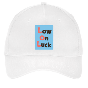 white adjustable cotton twill cap