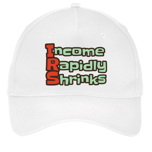 white adjustable cotton twill cap