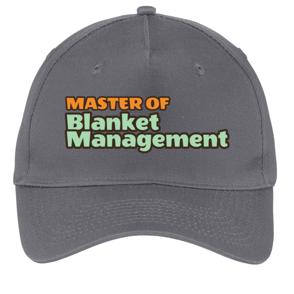 charcoal adjustable cotton twill cap