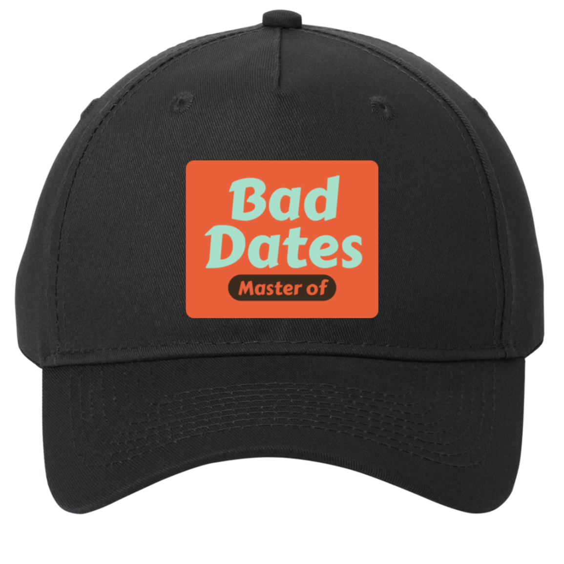 black adjustable cotton twill cap