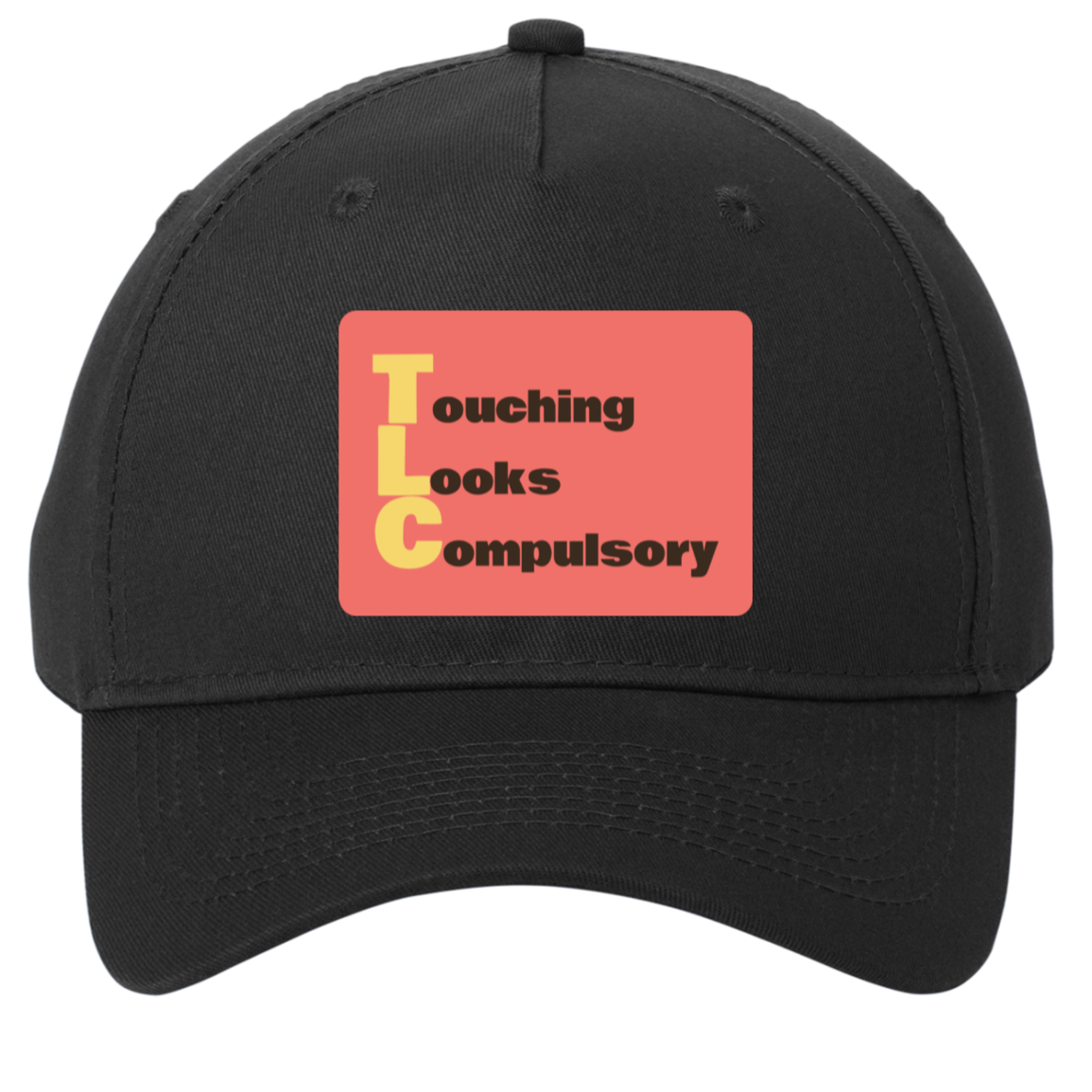 black adjustable cotton twill cap