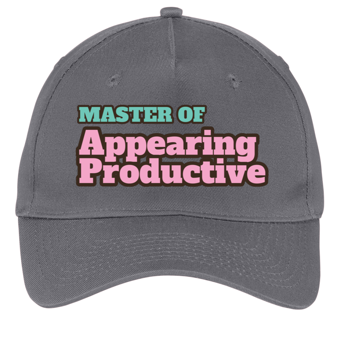 charcoal adjustable cotton twill cap