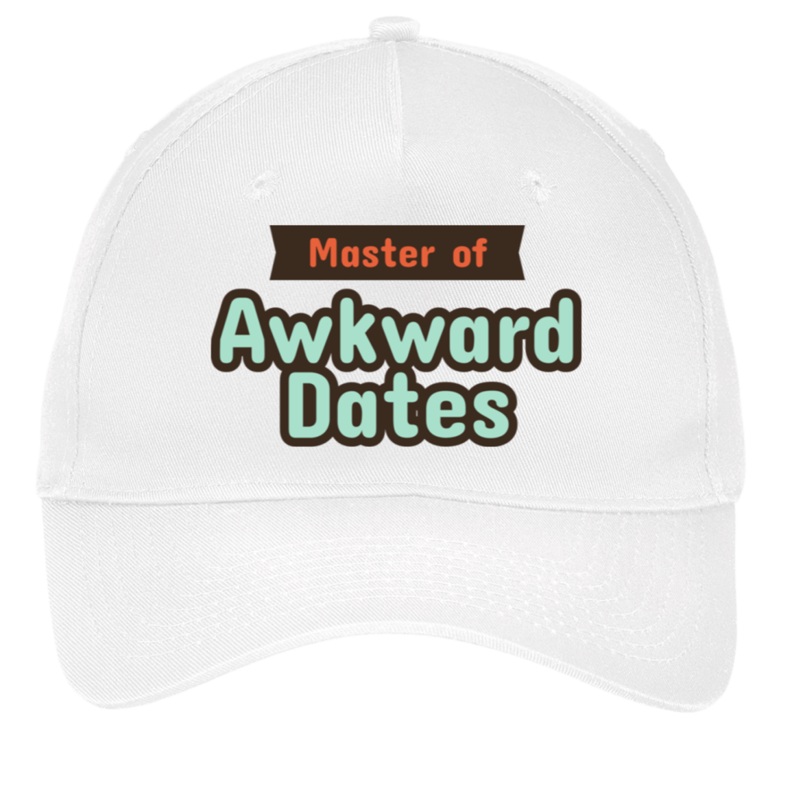 white adjustable cotton twill cap