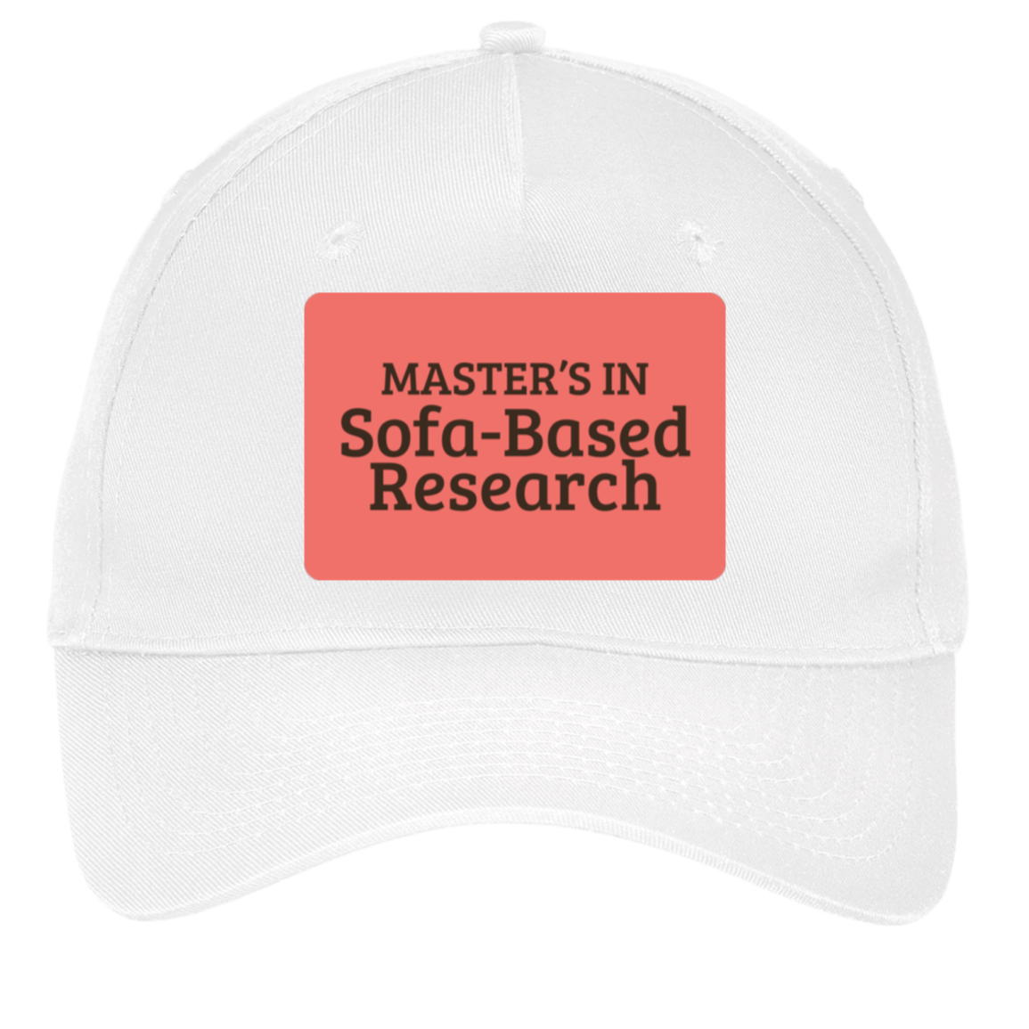 white adjustable cotton twill cap