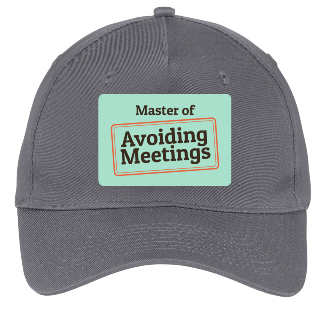 charcoal adjustable cotton twill cap