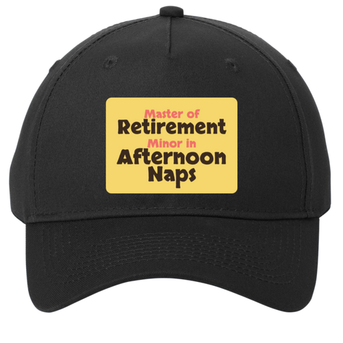 black adjustable cotton twill cap