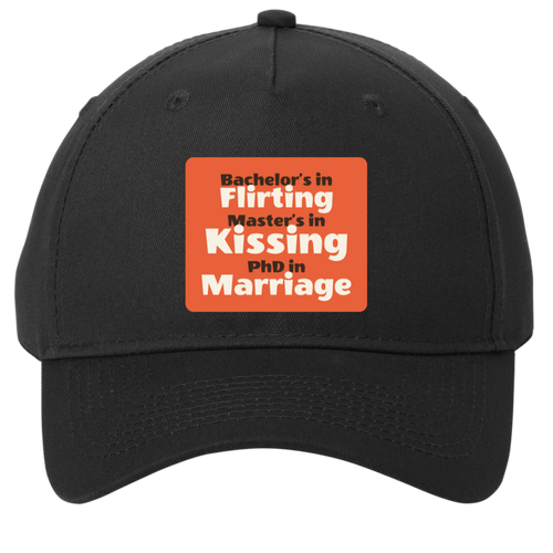black adjustable cotton twill cap