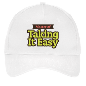white adjustable cotton twill cap