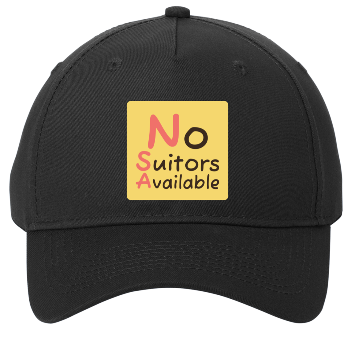 black adjustable cotton twill cap