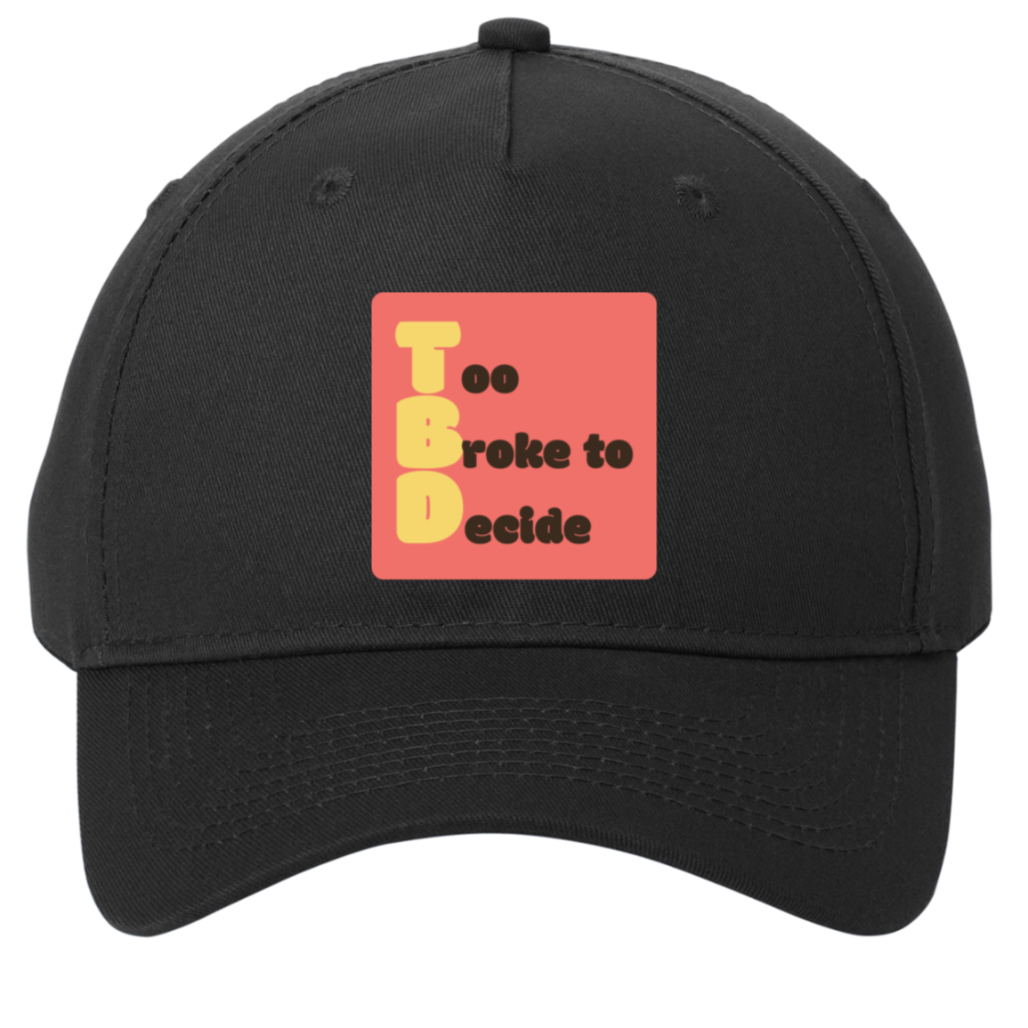 black adjustable cotton twill cap