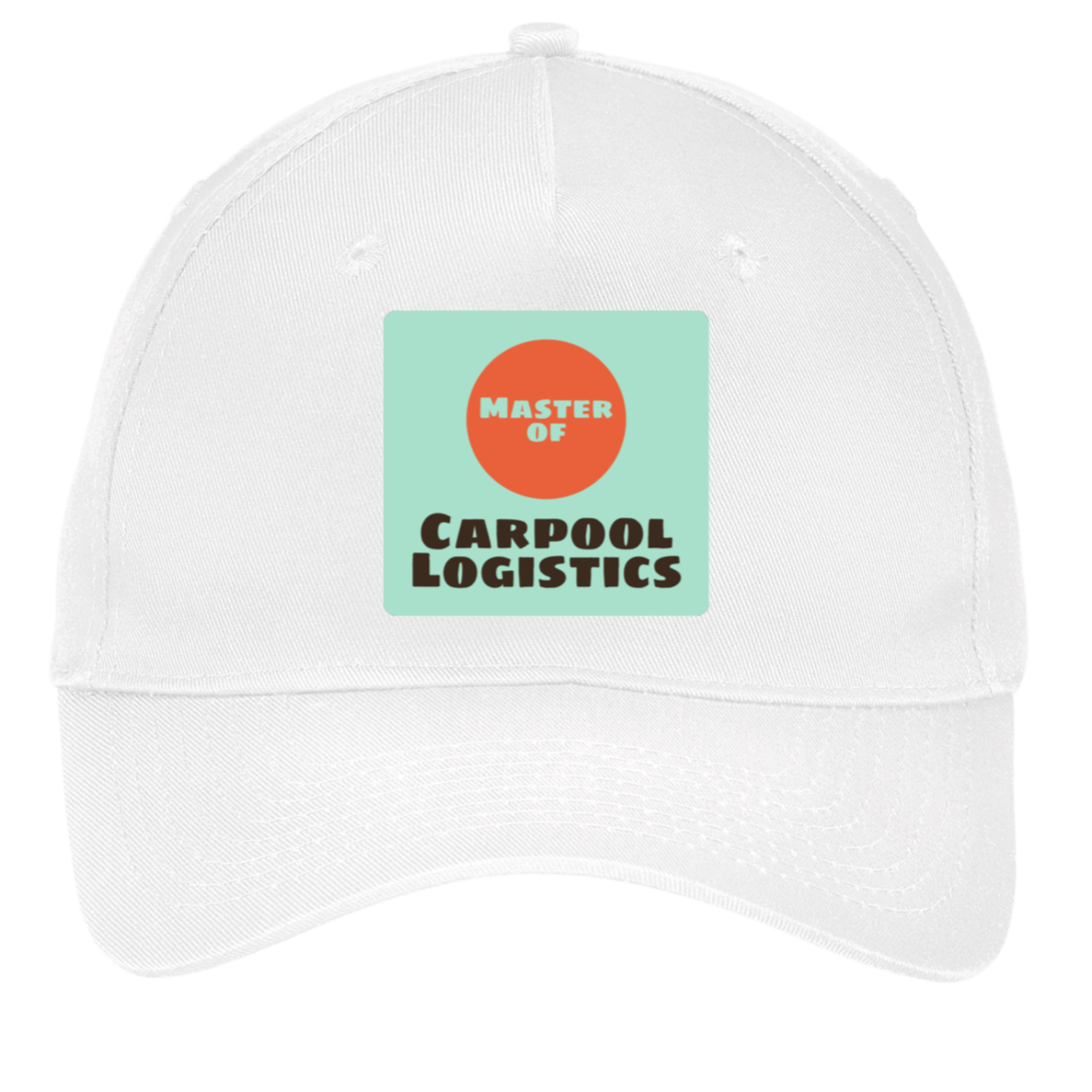 white adjustable cotton twill cap